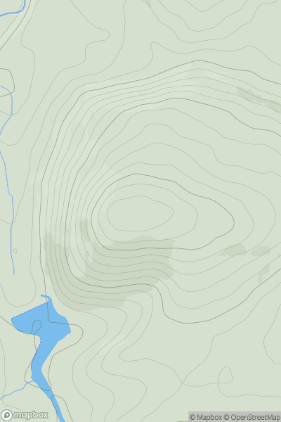 Thumbnail image for Mynydd y Gaer [Llandudno to Wrexham] showing contour plot for surrounding peak